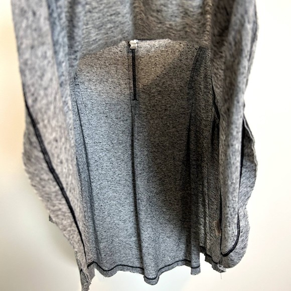 We The Free Womens Top Size Large Heathered Gray Linen Blouse 3/4 Sleeve - Picture 3 of 16